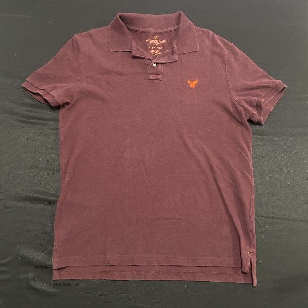American Eagle Athletic Fit Men's Polo Size Medium Maroon